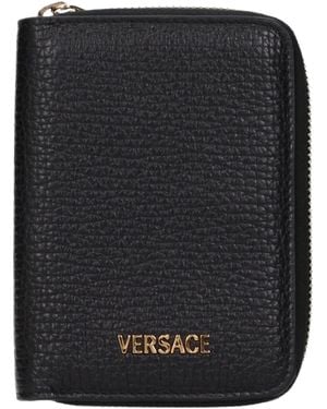 Versace Leather Wallet - Black