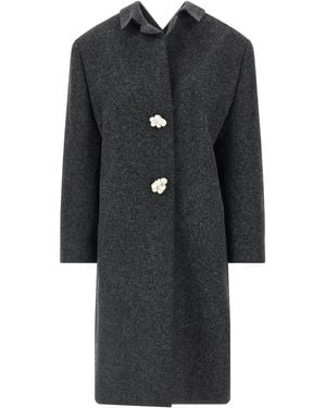 Prada Virgin Wool Coat - Black