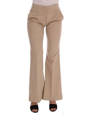 Ermanno Scervino Chic Bootcut Flared Pants - Natural