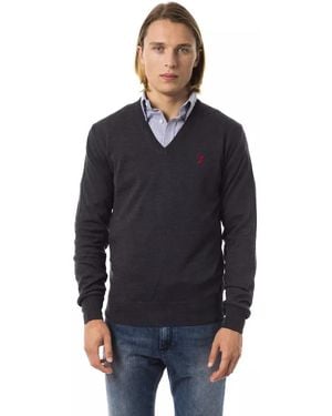 Uominitaliani Merino Wool Sweater - Blue