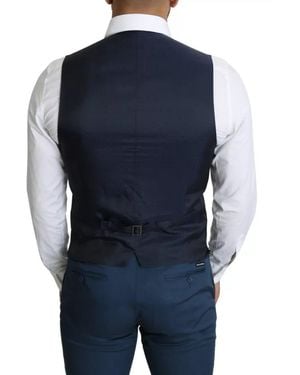 Dolce & Gabbana Wool Vest Classic Fit - Blue