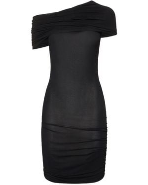 Rick Owens Damen Minikleid Aus Drapiertem Jersey „Lola“ - Schwarz