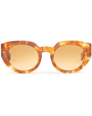 Chloé Damen Runde Sonnenbrille Aus Acetat - Orange
