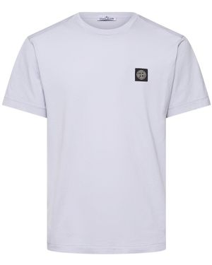 Stone Island Logo Cotton T-shirt - ホワイト