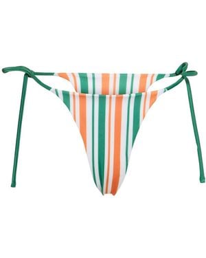 CASABLANCA Striped Tech Jersey Bikini Bottoms - White