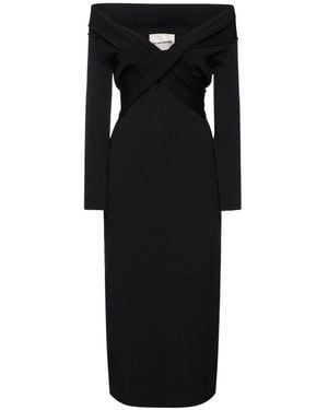 Roland Mouret ストレッチビスコースニットドレス - ブラック