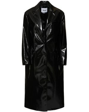 MSGM パテントコート - ブラック