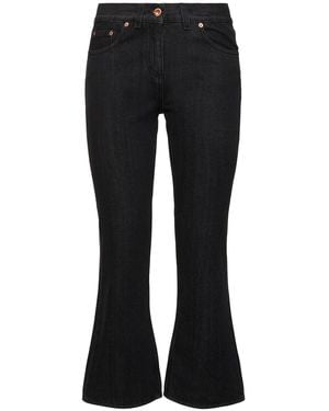 Aspesi Denim High Rise Flared Jeans - Black