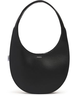 Coperni Mini Double Swipe Suede Gusset Bag - Black