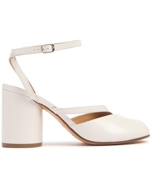 Maison Margiela Tabi レザーパンプス 80mm - ナチュラル