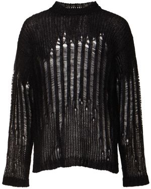 Ann Demeulemeester Ingvar Oversize Degradè Jumper - Black