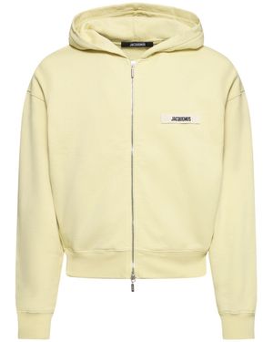 Jacquemus Le Hoodie Gros Grain ジップスウェットシャツ - メタリック