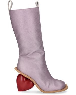 Yume Yume 90mm Hohe Stiefel "love" - Lila