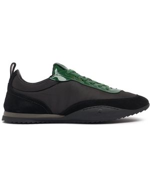 Ferragamo Detroit レザー&ナイロンスニーカー - グリーン
