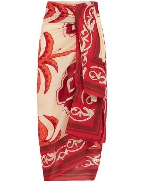 Johanna Ortiz Mexicas Tropical Equestrian Sarong - Red