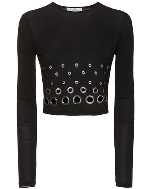 Rabanne Solid Second Skin Jersey Robe in Black | Lyst