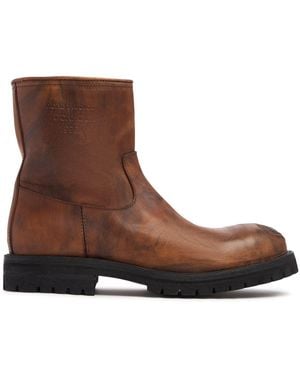 Acne Studios Bork Leather Ankle Boots - Brown