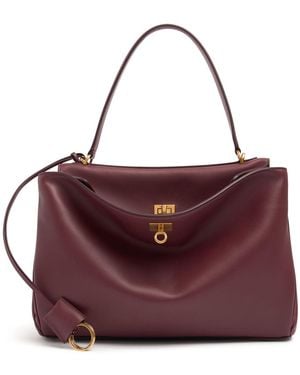 Balenciaga Medium Rodeo レザーショルダーバッグ - パープル