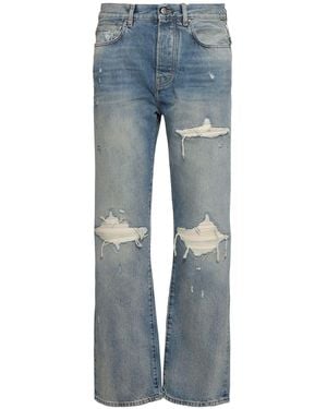 Amiri Herren Gerade Jeans Aus Wildleder „Mx1“ - Blau