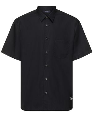 Comme des Garçons Cotton Logo Short Sleeve Shirt - Black