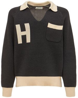 Honor The Gift Otis Cotton& Acrylic Rib Knit Jumper - Black