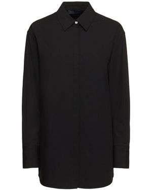 Proenza Schouler Addy コンパクトコットンポプリンシャツ - ブラック
