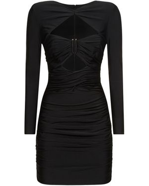 Self-Portrait Minikleid Aus Stretch-jersey - Schwarz