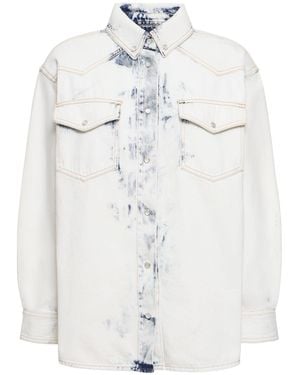Alexandre Vauthier Bleached Denim Overshirt - White
