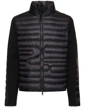 Moncler Cny ナイロン&コットンダウンカーディガンジャケット - ブラック