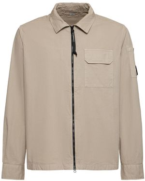 C.P. Company オーガニックギャバジンフールジップ オーバーシャツ - ナチュラル