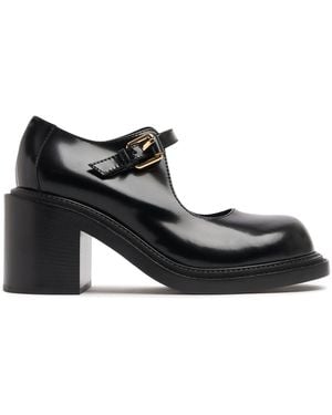 Moschino Mary Jane レザーパンプス 80mm - ブラック