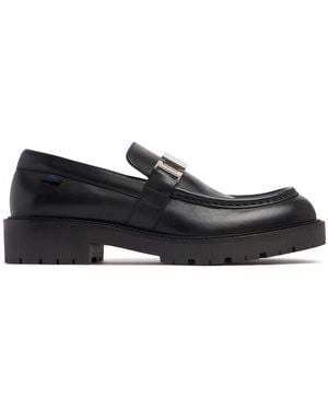 Burberry Raft Leather Loafers - Black