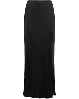 Helmut Lang Langer Rock Aus Jersey - Schwarz