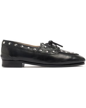 Bally 10mm Pathy Studded Leather Loafers - Black