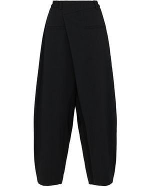 Cordera Woven Wool Blend Pareo Trousers Unique - Blue