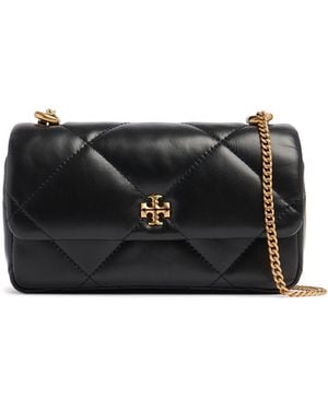 Tory Burch Mini Kira Diamond キルトフラップバッグ - ブラック