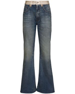 MM6 by Maison Martin Margiela ミッドライズブーツカットジーンズ - ブルー