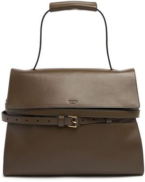 Moschino Schultertasche Aus Leder "tie Me" - Braun