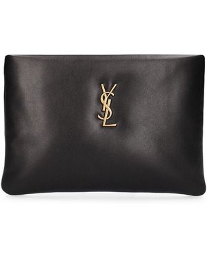 Saint Laurent Small Calypso レザーポーチ - ブラック