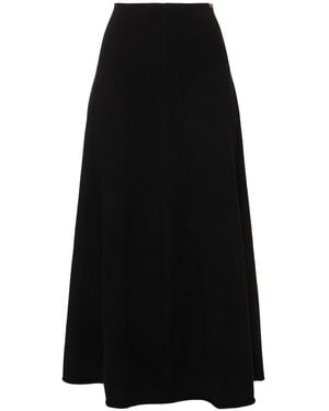 Extreme Cashmere Ease Knitted Midi Skirt - Black