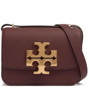 Tory Burch Kleine Schultertasche Aus Narbleder "eleanor" - Braun