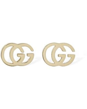 Gucci 18 Karat Gold-ohrstecker "gg Tissue" - Natur