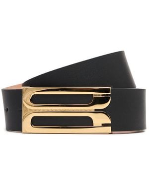 Victoria Beckham Jumbo Frame スムースレザーベルト - ブラック