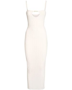 Jacquemus Minikleid Aus Viskosestrick "la Robe Sierra" - Weiß