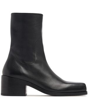 Marsèll Damen 50Mm Hohe Stiefeletten Aus Leder „Cassello“ - Schwarz