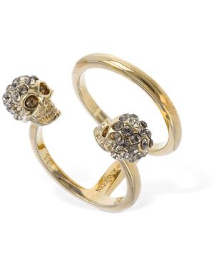 McQueen Skulls スタックドリング - メタリック