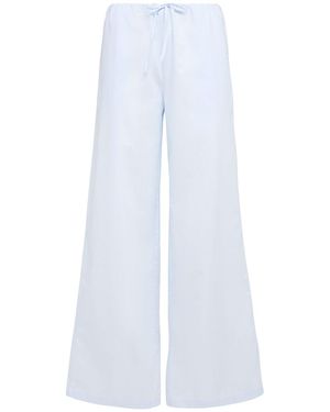 ANNAGRETA Olimpia Cotton Twill Trousers - White