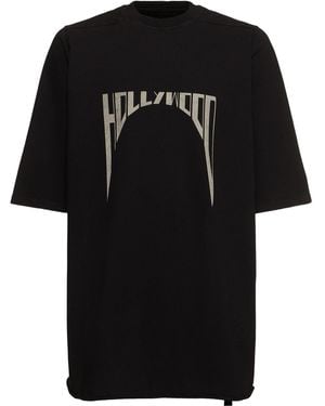 Rick Owens Herren T-Shirt „Hollywood Jumbo“ - Schwarz