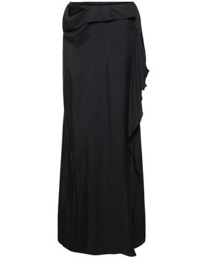 Ann Demeulemeester Asymmetrischer Rock Aus Seidentwill "medi" - Schwarz