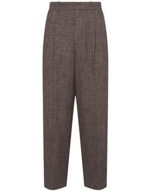The Row Herren Hose Aus Leinen Und Seide „Silas“ - Grau